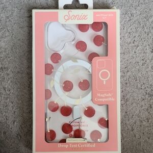 Sonix Cherry MagSafe iPhone Case - Red and White